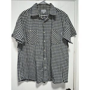 Carhartt Short Sleeve Shirt Size XL Grey‎ Blue Check